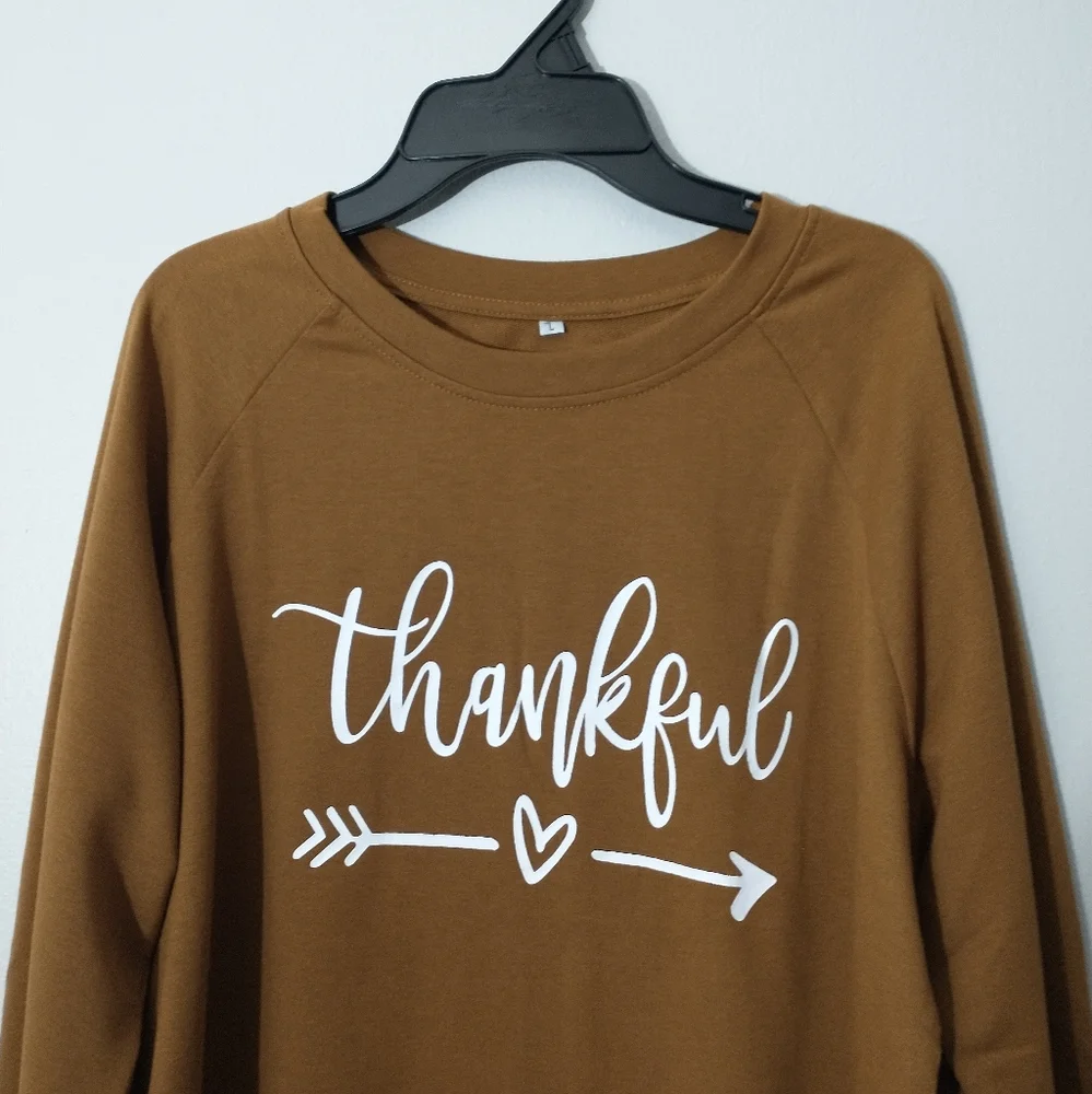 NWOT | "Thankful" Long Sleeve T-shirt - Picture 2 of 6